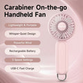 3-Speed Rechargeable Battery Handheld Fan(with Carabiner Clip）