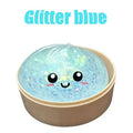 Glitter Dumpling Squishy Toy, Colorful Stress Relief Ball, Soft Squeeze Decompression Toy, Stress Relaxation Gift for Adults