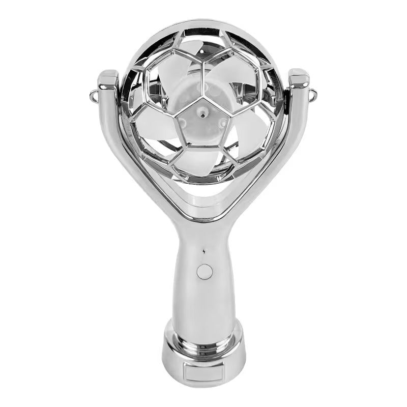 Trophy-Shaped Handheld Fan, Exclusive Gift for Football Fans, Portable Mini Desktop Fan